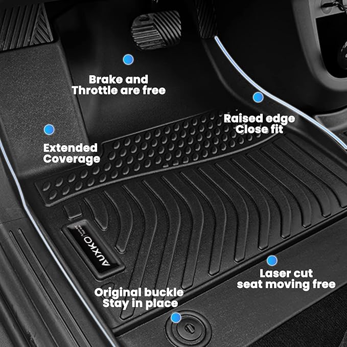 Auxko All Weather Floor Mats Cargo Mat for Ford Escape 2013 2014 2015 2016 2017 2018 2019 All Season TPE Accessories Guard Odorless Anti-Slip Floor Liners Trunk Mat