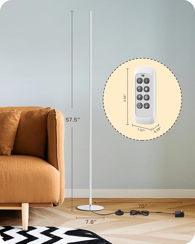 EDISHINE Minimalist LED Corner Floor Lamp