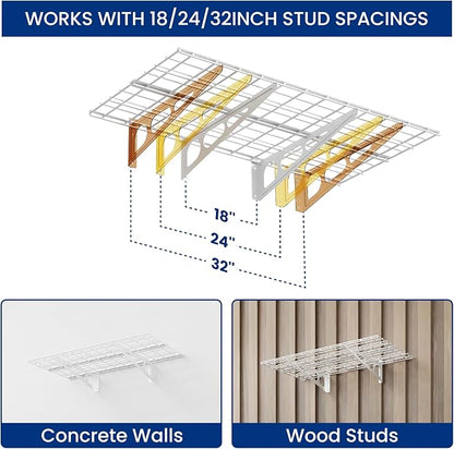 LEXIMOUNTS 2-Pack 2x4ft Garage Shelving