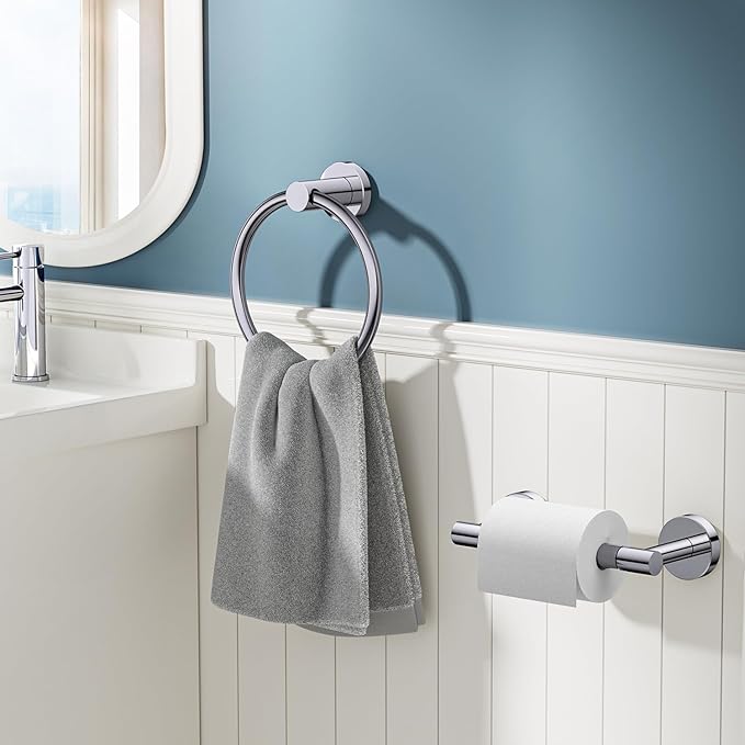 FORIOUS Toilet Paper Holder Wall Mount, SUS304 Stainless Steel Double Post