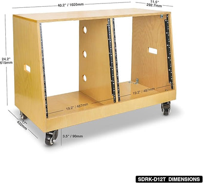 Sound Town DIY 2 x 12U Slanted Studio Rack