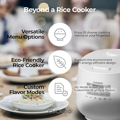 6-Cup / 1.5 Qt. Micom Rice Cooker and Warmer, Steamer basket, 11 Operating