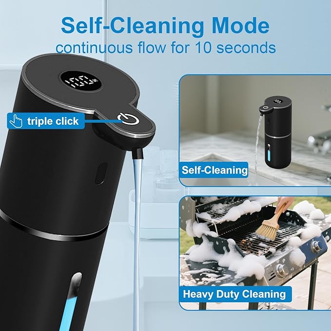 OHIFAST Automatic Liquid Soap Dispenser Touchless, USB Rechargeable Smart Hand
