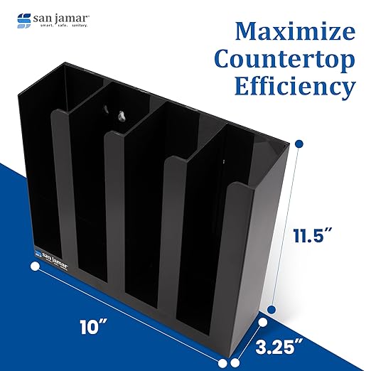 San Jamar Portion Cup and Lid Organizer Fits 2" Cups and Lids