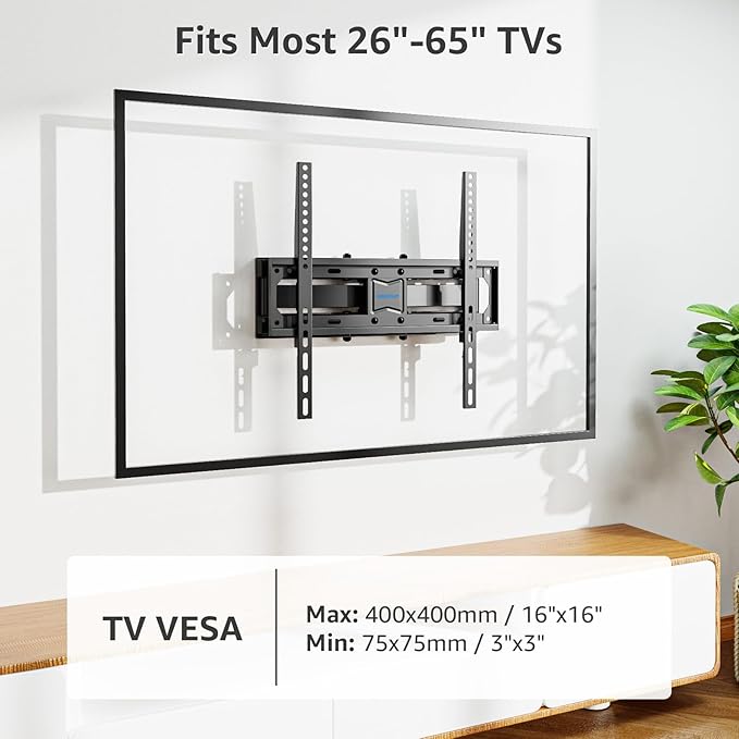 MOUNTUP UL Listed TV Wall Mount, Full Motion TV Mount