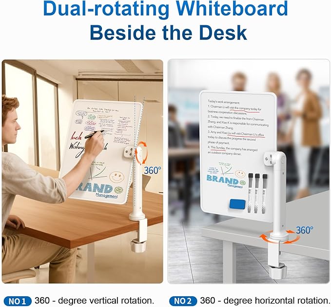 Double-Sided Desk Whiteboard