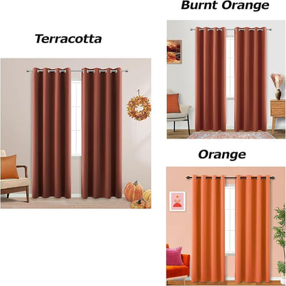 KOUFALL 108 Inch Long Blackout Curtains Thermal Insulated Light Blocking Extra