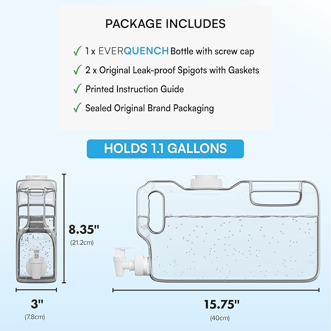 Refrigerator Water Dispenser 1.1 Gallon Bottle