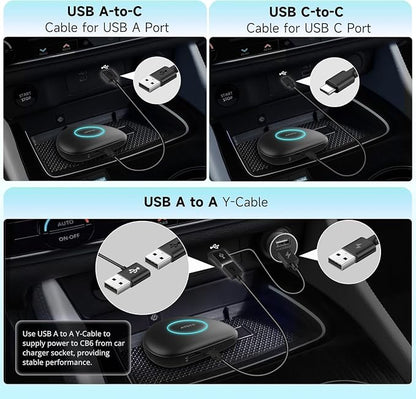 Magic AI Box, Wireless CarPlay Adapter with 4G LTE | GPS | Full Android OS | OBD II, Wireless CarPlay Box Enjoy Video & Music Apps, Navigation, AI Voice, Plug & Play for Factory Wired CarPlay