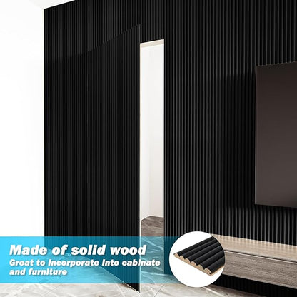 Art3d Fluted Wood Panel for Wall and Ceiling, Beaded Accent molding for Home