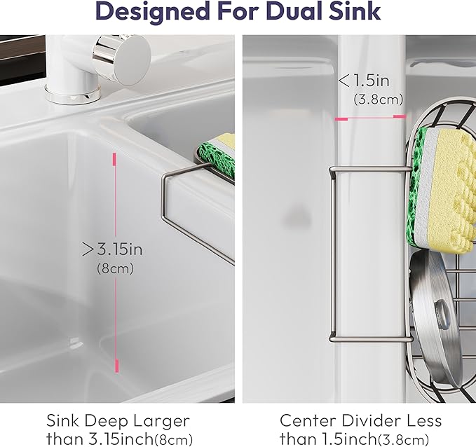 SWTYMIKI Sponge Holder for Kitchen Sink