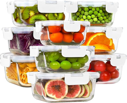 HOMBERKING Glass Food Storage Containers
