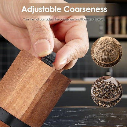 Wooden Salt and Pepper Grinder Set