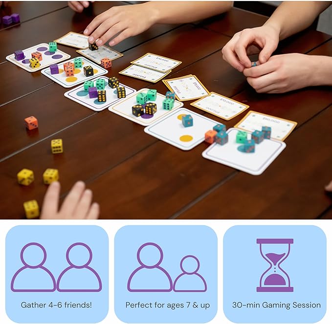 Award-Winning Board Game for Families – Rolls 2 Riches | Fast-Paced Dice, Card & Strategy Game for Kids & Adults | Perfect for Parties, Travel, Camping, Game Nights & Outdoor Summer Fun
