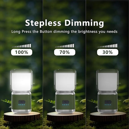 LED Camping Lantern Rechargeable, 2000LM Small Camping Lights Lantern with Redlight&20Hours Runtime&Stepless Dimming, Hurricane Emergency Lights for Power Outages, Waterproof, Camping Essentials,6pcs