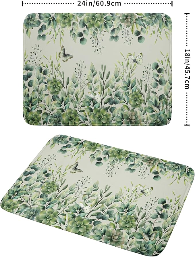 Giwawa Spring Summer Leaf Dish Drying Mat