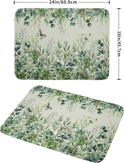 Giwawa Spring Summer Leaf Dish Drying Mat