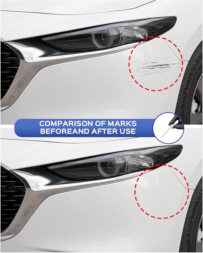 46G Machine Gray Metallic Touch Up Paint Compatible with Mazda Exact Match Chips and Nicks Touch Up