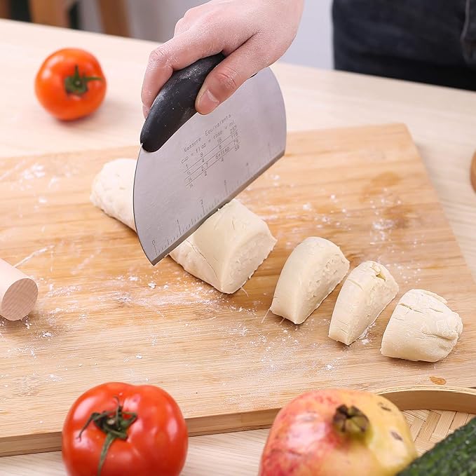 1 pcs Dough Pastry Scraper Chopper/Stainless Steel Dough Scraper Cutter