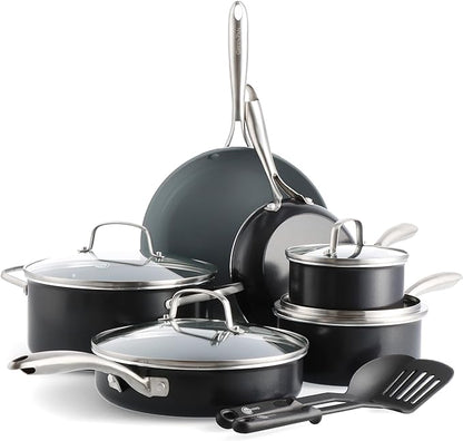 GreenPan 12 Piece Nonstick Swift Cookware Set, Ceramic PFAS-Free Pots & Pans