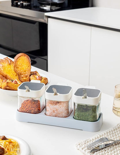 Mlici 8.6 oz Condiments Container Seasoning Jars, Kitchen Spicy Jars