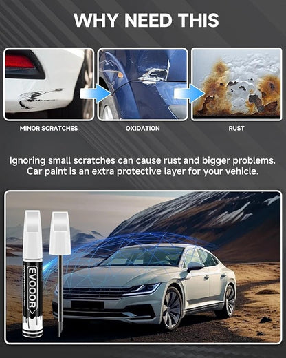 Brilliant Black Crystal(PXR/AXR) Touch Up Paint Compatible with Chrysler Exact Match 2 in 1 Touch up Paint for Chips and Nicks Repair with 2pcs Disposable Micro Applicators