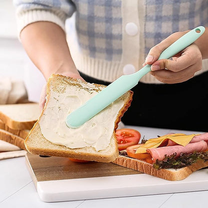4 Pcs Silicone Jar Spatula Long Handle Kitchen Spatulas