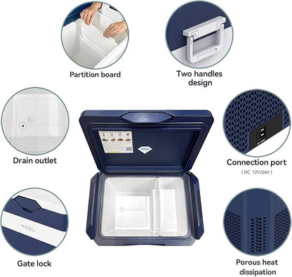 Car Fridge Portable 12V Refrigerator 40 Quart 12 Volt Freezer Compressor Cooler