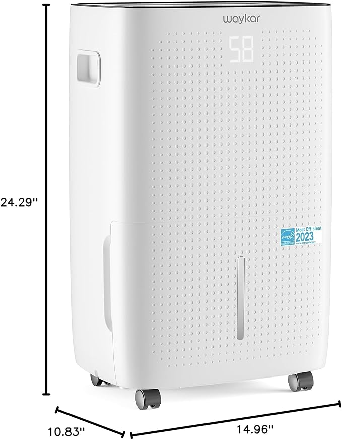 Waykar 150 Pints 7, 000 Sq. Ft Energy Star Dehumidifier