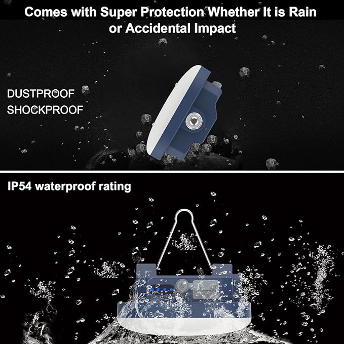 LED Camping Lantern Rechargeable TeiNewBy 1500LM 10000mAh up to 12-120 Hours Running, 4 Light Modes, IP54 Waterproof,Magnetic Base for Hurricane Emergency, Outdoor, Hiking, Home and Car(2pcs)