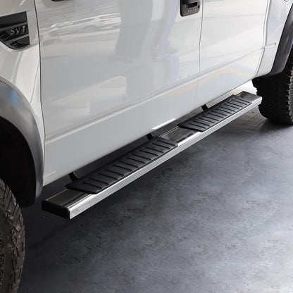 COMNOVA 6 Inch Running Boards Compatible with 2007-2021 Toyota Tundra Double Cab, Tundra Running Boards Made with Stainless Steel. Stainless Steel Side Steps, Truck Step Bars Nerf Bars