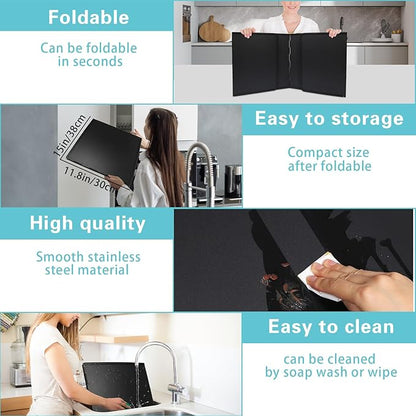 4 Sided Oil Splatter Guard Grease Splatter Guard Stove Splatter Guard, Splatter