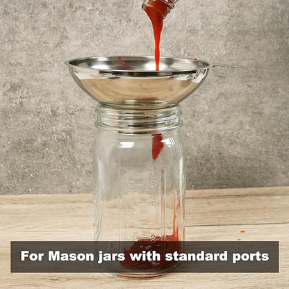 Serinar Canning Funnel with Stainless Steel Filter