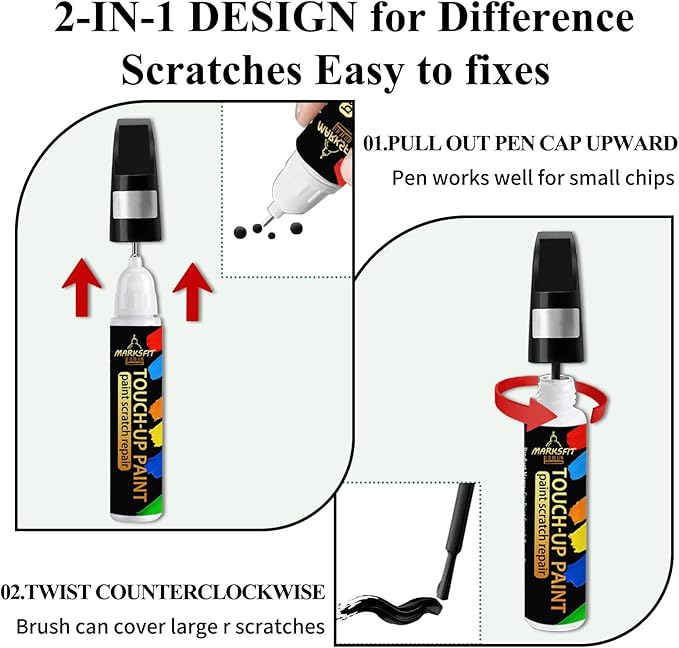 Selenite Grey Metallic(992/7992) Touch Up Paint For Mercedes Benz Exact Match-Chips and Nicks 2 in 1 Car Paint Pen Scratch Rapair for Mercedes Benz A/C/E/G/M/GL/GLA/GLB/GLC/CLS/SL/SLC