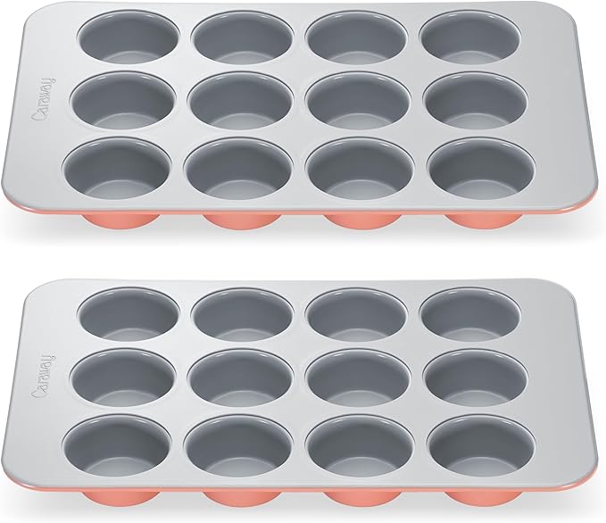 Caraway Non-Stick Ceramic 12-Cup Muffin Pan Duo