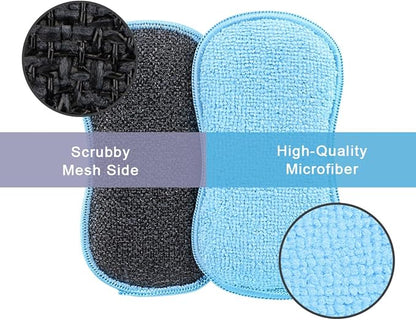 HOMEXCEL 12 Pack Multi-Purpose Scrub Sponges Kitchen, Dish Sponge, Non-Scratch
