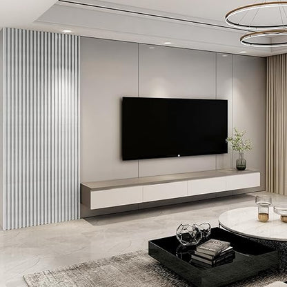 Art3d 8-Pack 96 x 6in. WPC Acoustic Slat Wall Panel