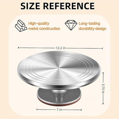 12-Inch Aluminum Alloy Cake Turntable