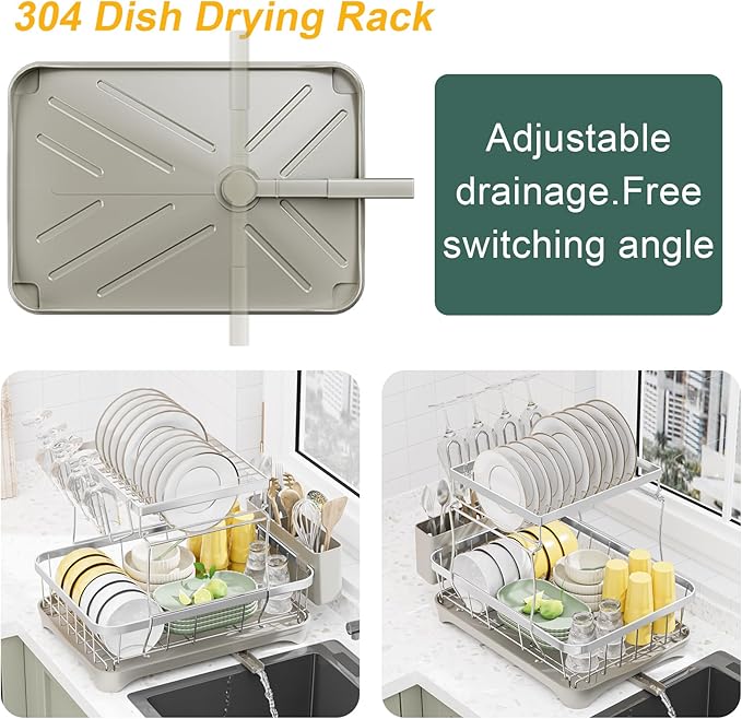 LIYI Dish Drying Rack, Large Dish Rack