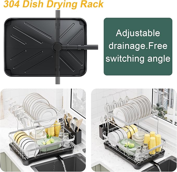 LIYI Dish Drying Rack, Large Dish Rack