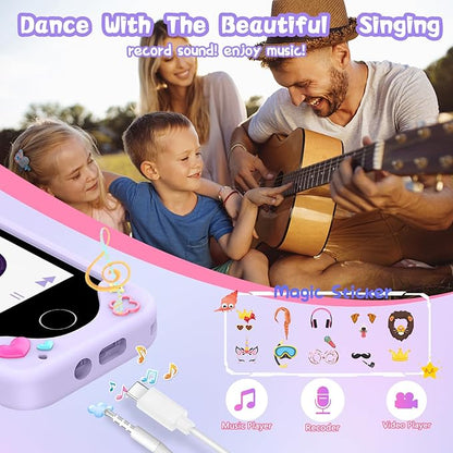 Kids Smart Phone Gifts Toys for Girls Boys Age 3-8,Toddler Learning Toys with Educational Games, 3 4 5 7 8 9 6 8 9 Year Old Girl Birthday Gift Ideas-Purple