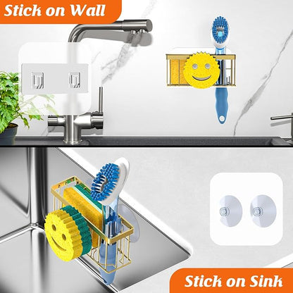 MURLONG Sponge Holder Smiley Face, Sink Caddy