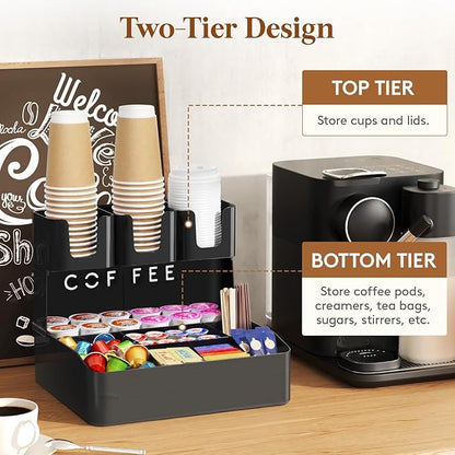 Lifewit 2-tier Coffee Station Organizer Caddy