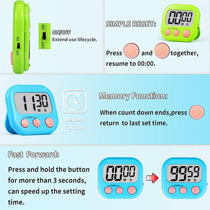 Timer for Kids Teachers Supplies Digital Kitchen Timers for Cooking Large