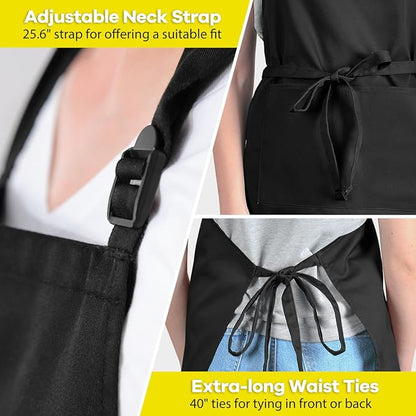 ROTANET Extra Large Apron for Men Adjustable Bib Aprons