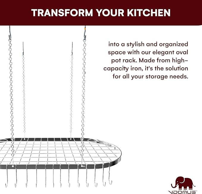 Vdomus Hanging Pot Rack