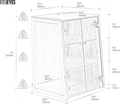 FITUEYES Design 4-Tier Media Stand