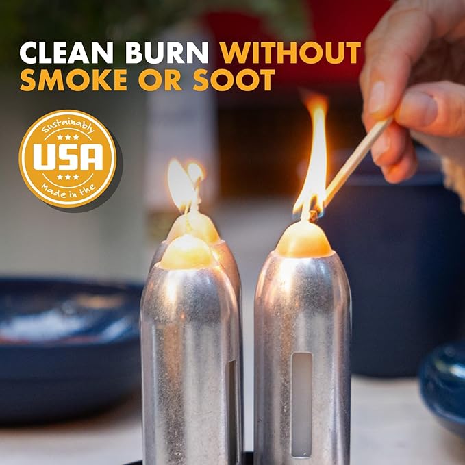 UCO 12-Hour Natural Beeswax Long-Burning Candles for UCO Candle Lanterns and Emergency Preparedness, Made in USA
