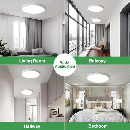 4PK 15.8 Inch LED Flush Mount Ceiling Light, 3000K/4000K/6000K CCT Selectable