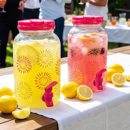 Havawish 2 Pcs 1 Gallon Plastic Beverage Dispenser